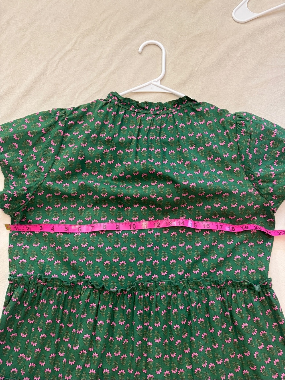 Sugarlips Green Floral Tiered Dress - Picture 10 of 12